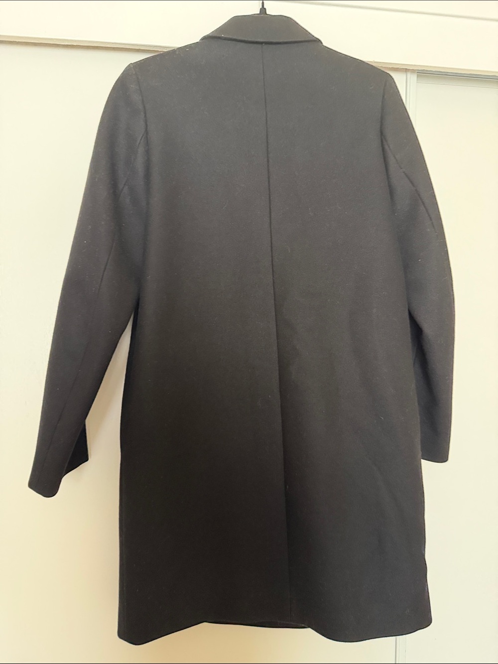COS Black Minimalist Double Breasted Coat wool and cashmere blend - Picture 5 of 8
